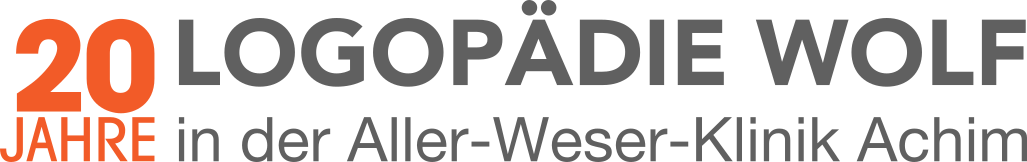 Logo 20 Jahre Logopädie Wolf in der Aller-Weser-Klinik Achim